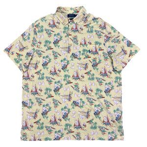 Polo Ralph Lauren All Over Print Island Sailing Nautical Shirt Men's Size XL